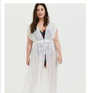 Torrid mesh Maxi dress swim cover up